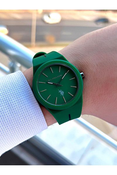 U.S. Polo Assn. U.S.Polo Assn 3 Atm Water Resistant Men's Sports Wristwatch - Silicone Band U.Spa.1110.E03