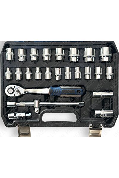 Sataok Tam Profesiyonel Germany 72 Diş Eğik Cırcır 37 Parça Lokma Takımı Oto Tamirci Tam Set 1/2