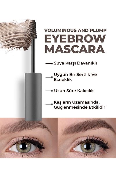 Alix Avien Brown Pigmented Intense Effect Waterproof Eyebrow Stabilizer Eyebrow Mascara - 802