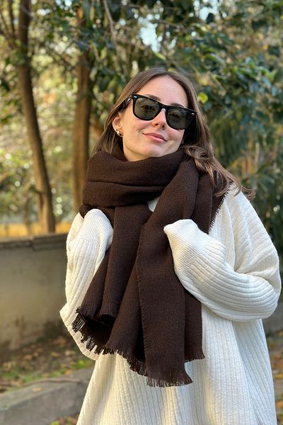 novon Soft Touch Tassel Detailed Long Scarf