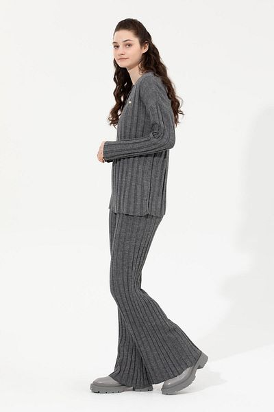 U.S. Polo Assn. Women's Gray Melange Knitwear Trousers