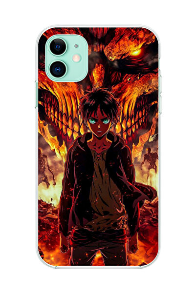 Dali Design iPhone 11 Uyumlu Şeffaf Kılıf Attack on Titan Tasarımlı 3