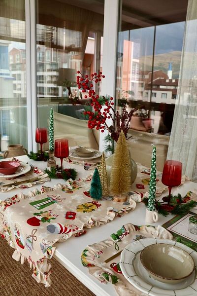 vintagetasarım Christmast New Year Concept American Service 2 Pieces