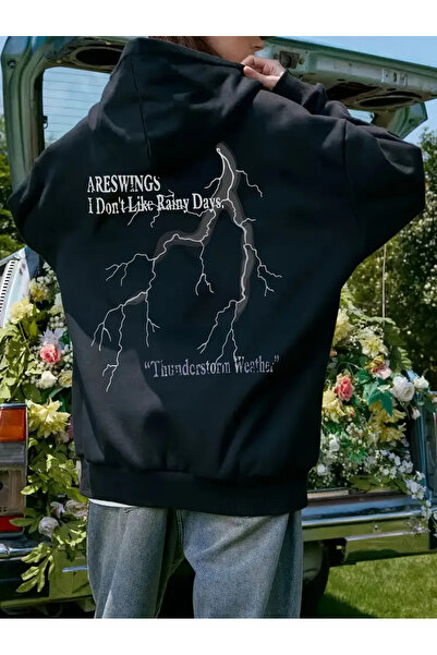 Frisson طباعة البرق مع الحظ القائم على هودي البلوز،، جولة الرقبة