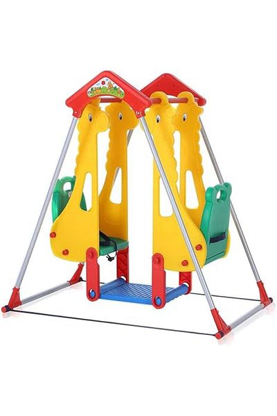 ALBADER Double Seater Baby Swing Set with Safety belt, Stand and Foot rest, Swing For Kids