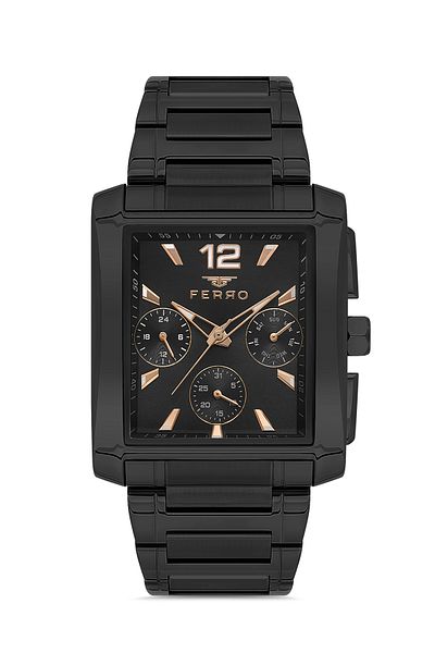FERRO Square Men's Wrist Watch Inner Parts Active
