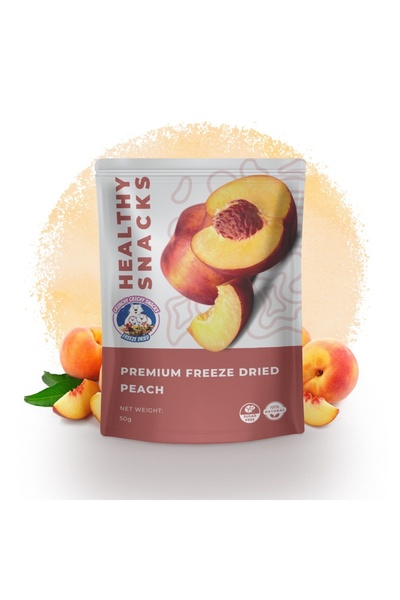 Crunchy Catchy Snacks خوخ مجفف بالتجميد فاخر 50 جرام