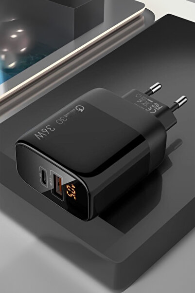 JUDAS C7 PD (Type-C) + Micro Usb Girişli Universal Çoklu Şarj Adaptörü -36W