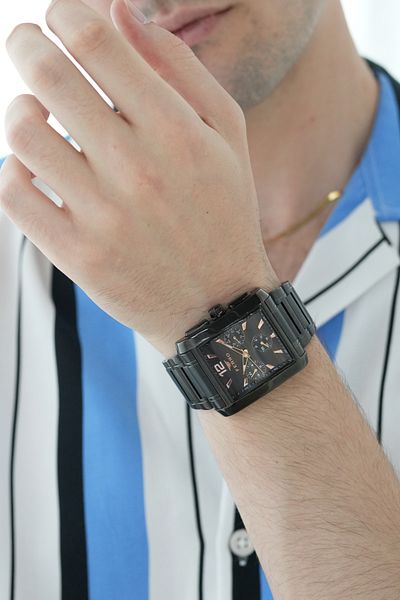 FERRO Square Men's Wrist Watch Inner Parts Active