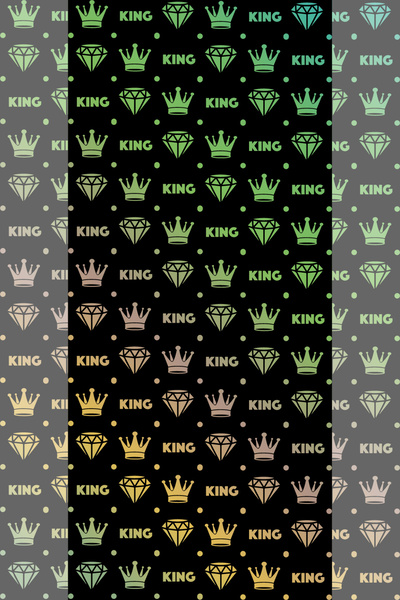 STİCKERCI BEY Hologram KING KRAL TACI VE ELMAS Kapı Direk Kaplama Folyosu Sağ-Sol 2 Adet 20*50 CM