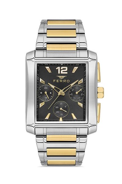 FERRO Square Men's Wrist Watch Inner Parts Active