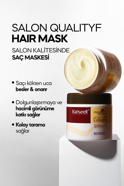 KARSEELL 500 ml Karsel - Maca Extract Repair Collagen Hair Care Mask