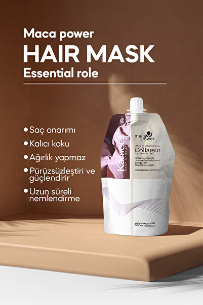 KARSEELL Kolajen Saç Bakım Maskesi Maca Özü Onarıcı Repair Kolajen Saç Maskesi 500 ml Karsel