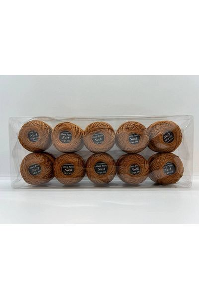 ALMİŞ Almiş Perle Etamine-Cross Stitch Σετ 10 κλωστών (10 Gr-No:8) Καφέ Αποχρώσεις