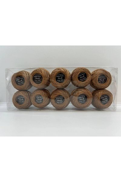 ALMİŞ Almiş Perle Etamine-Cross Stitch Σετ 10 κλωστών (10 Gr-No:8) Καφέ Αποχρώσεις