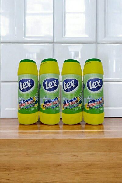 Tex Mekanik Ovma Tozu, Limon Kokulu Temizleme Tozu 500 gr x 4 Lu Set