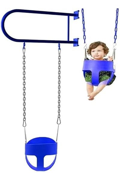 ALBADER Swing Wall Iron with Baby Swing Seat & Chains For Outdoor, Iron Wall Swing, Swing For Kids