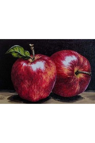 Marcel Kristal Tablo Two Apple Marcel Art Diamond Mosaic Painting 64X43Cm