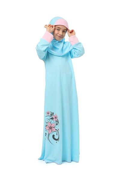 skycott Rochie de rugăciune pentru fete cu imprimeu floral colorat - 100