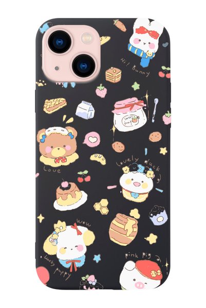 shoptocase حافظة هاتف إطلاق سوداء متوافقة مع هاتف iPhone 14/13 من Lucy Animals