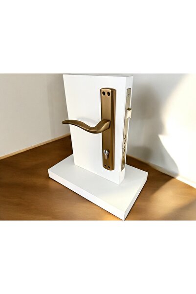 KOLDOOR Trim Mat Antik Sarı Aynalı Yale Çelik Kapı Kolu Sol Elle Açılır Tek Taraf (Kilit Hariçtir)