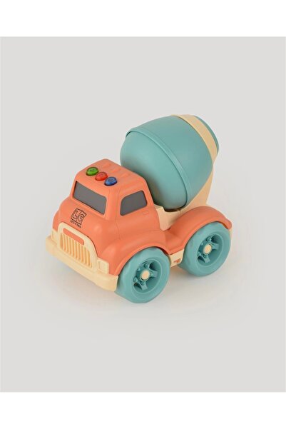 Doğan Oyuncak Dünyası Luxury Salmon Tiny Mixer with Sound and Light - Plastic Mixer - Unbreakable Toy - Unbreakable Cement Mixer