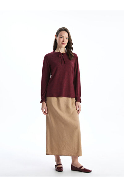 LC Waikiki LCW Bağlamalı Yaka Nakışlı Kadın Bluz