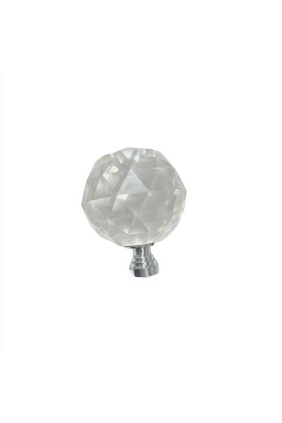 FESTIVALL Picior unic cromat Crystal 40 mm Mâner / 5 buc