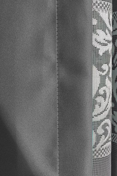 Karesi Dark Grey Blackout Blackout Extraforced Pleat Free Flat Planting Backdrop Curtain Clr396