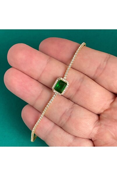 Store Zümrüt Gold Baget Suyolu Taşlı Bileklik