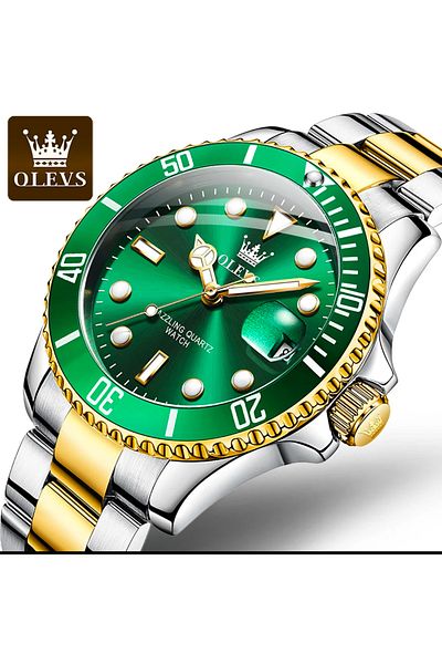 OLEVS Master Two Color Unique Insize Iconic Steel Men's Wristwatch