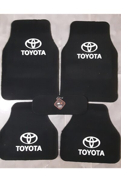 poyoto TOYOTA AURİS LOGOLU SİYAH HALIFLEKS PASPAS SETİ