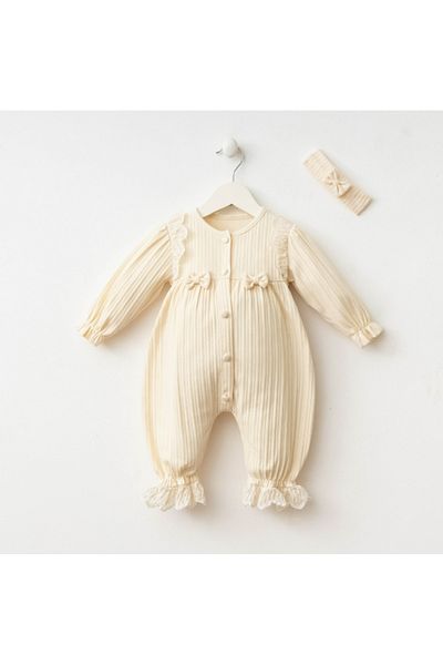 BEREKET BABY 0-9 Months Baby Romper - Cotton, Long Sleeve and Snaps Bereket Baby