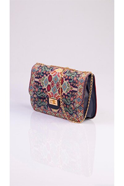 MODA Ethnic Woven Women's Hand and Shoulder Bag with Ottoman Shawl Pattern