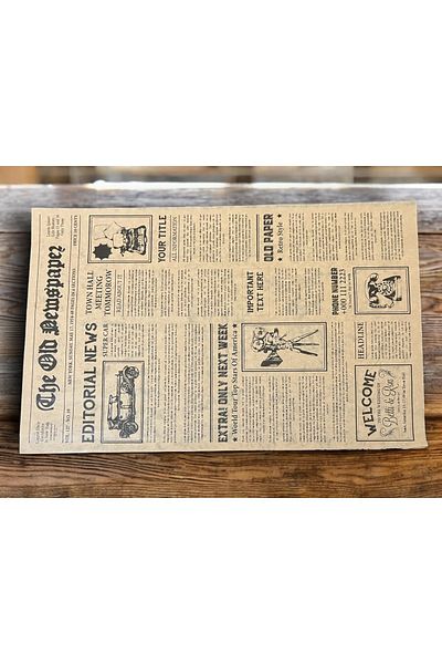 nicetohave Self Patterned Oil Paper |   50 Pieces Vintage Newspaper Pattern Presentation Paper |