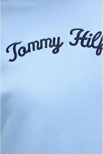 Tommy Hilfiger Kapşonlu El Yazılı Nakışlı Sweatshirt