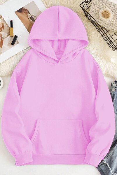 caddekombin Hanorac oversize unisex cu glugă și buzunar