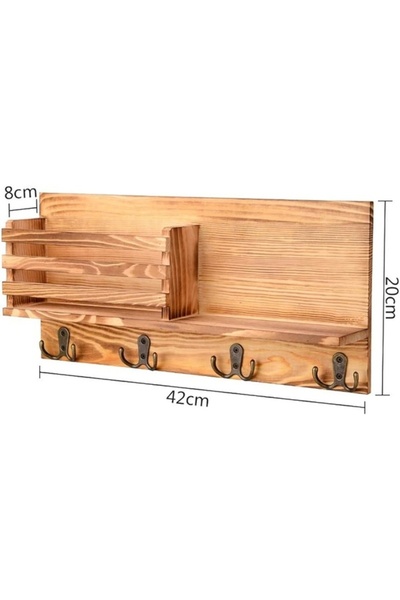 DizyWood Ahşap Dekoratif Anahtarlık Organizatör