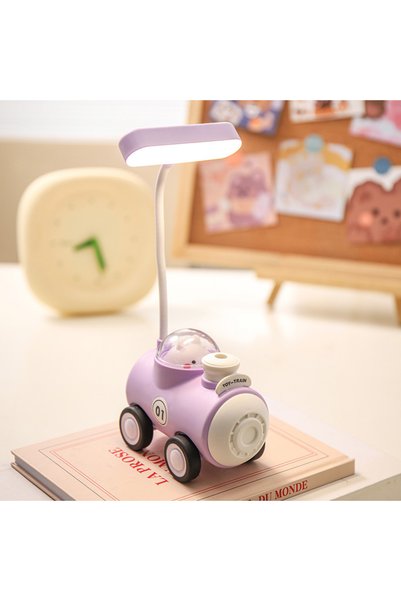 Livava Figured Train Table Lamp and Sharpener, 23X12,