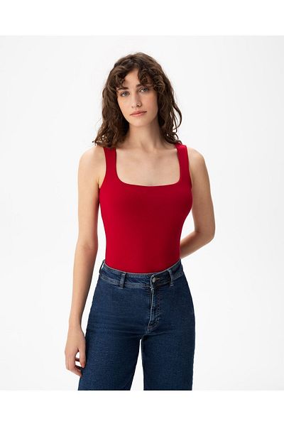 Ayma Active Ecovero ™   Bluză cu sutien fără mâneci Cherry