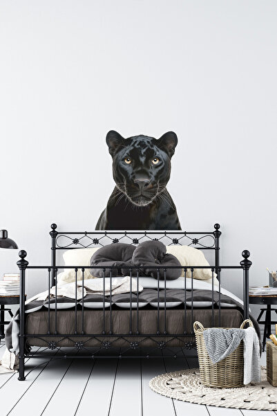 Plustablo Autocolant de perete cu leopard negru |   Autocolant de perete pent...