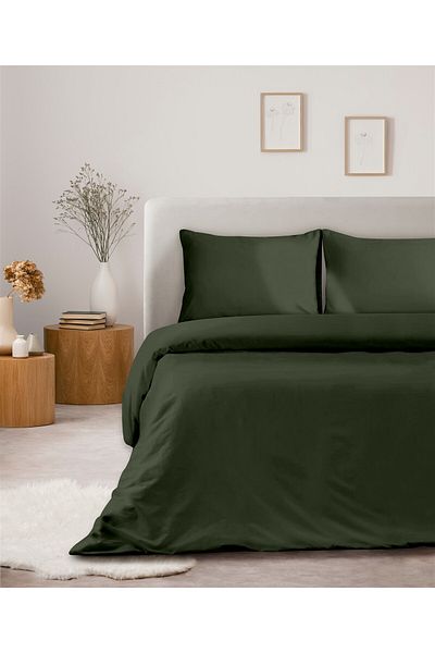 Evim 100% Cotton Akfil Duvet Cover Set 200X220 cm Dark Green