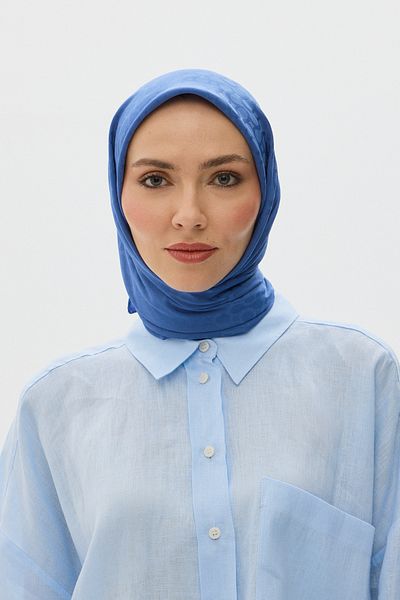 Blue Ocean Eșarfă jacquard strălucitoare cu model Bloom