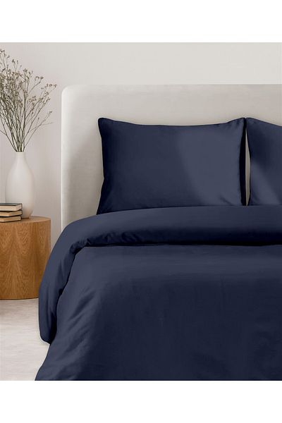 Evim 100% Cotton Akfil Duvet Cover Set Double 200X220 cm Navy Blue