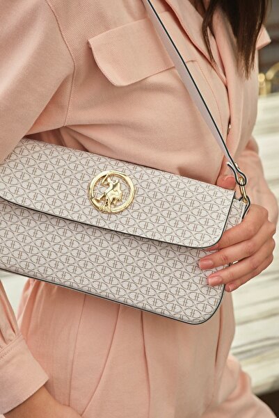 U.S. Polo Assn. Geanta de umar dama model alb Us8579 - Exclusiv online