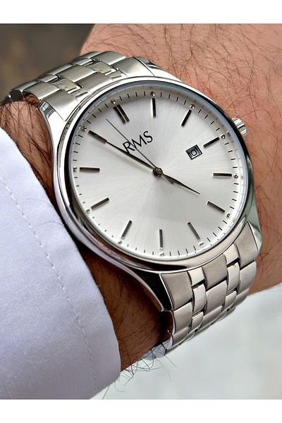 Romanson Special Design 5 Atm Waterproof Steel Cord Steel Case Men's Wristwatch