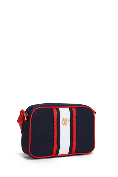U.S. Polo Assn. Geantă Messenger de damă Bleumarin-Alb-Roșu Us8003 - Exclusiv online