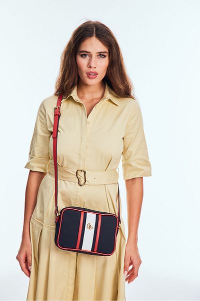 U.S. Polo Assn. Geantă de umăr pentru femei albastru-alb-roșu Us3033 Online Exclusive