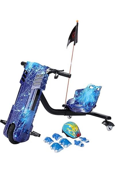 ALBADER Electric Drift Scooter Large Size 36V Battery, Drifting Electric Scooter With Helmet Pad Set