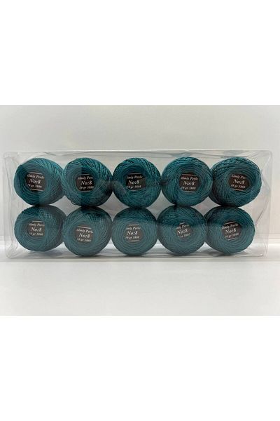 ALMİŞ Almiş Perle Etamine-Cross Stitch Σετ 10 κλωστών (10 Gr-No:8) Μπλε - Τυρκουάζ αποχρώσεις